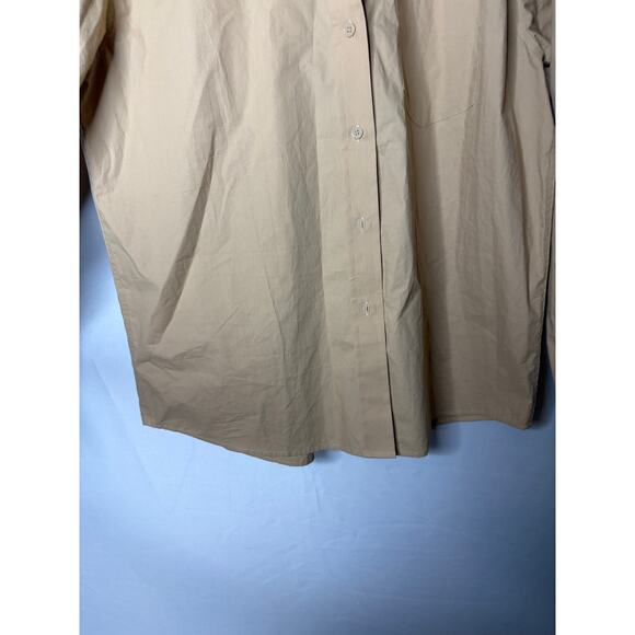 Equipment Femme Tan cotton button down blouse shirt sz S